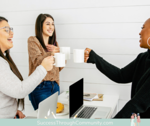 Networking mistakes to avoid. 3 Business women networking over coffee